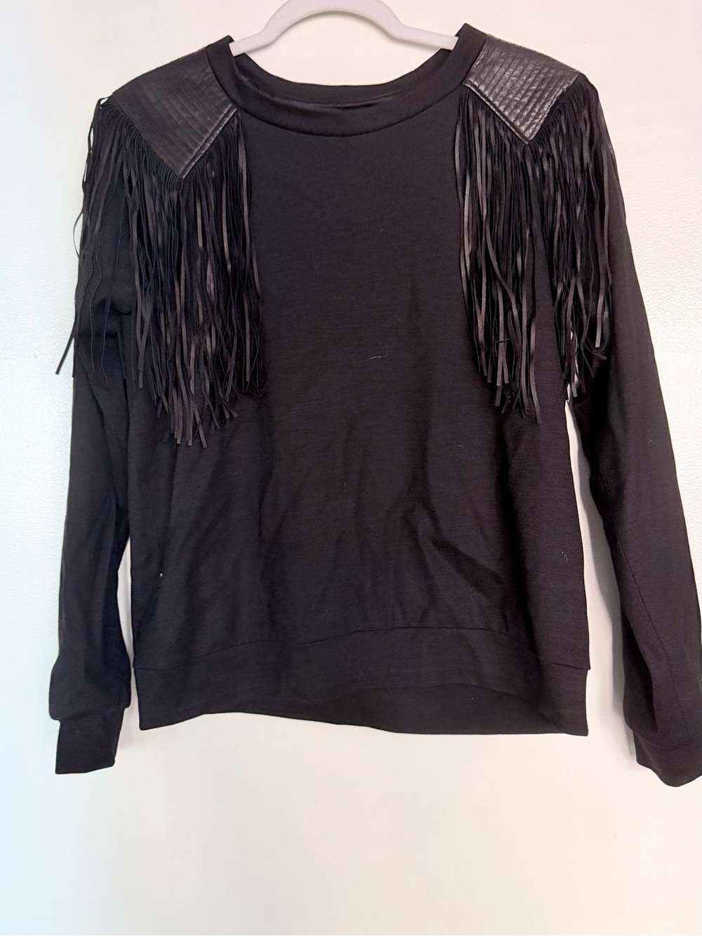 Valentina Kova Silk Fringe Shoulder Sweater